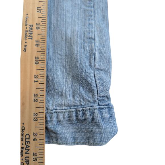 Abercrombie & Fitch Women’s Distressed VTG 90s Jean Jacket Med Light Blue Sz XL - Picture 4 of 12